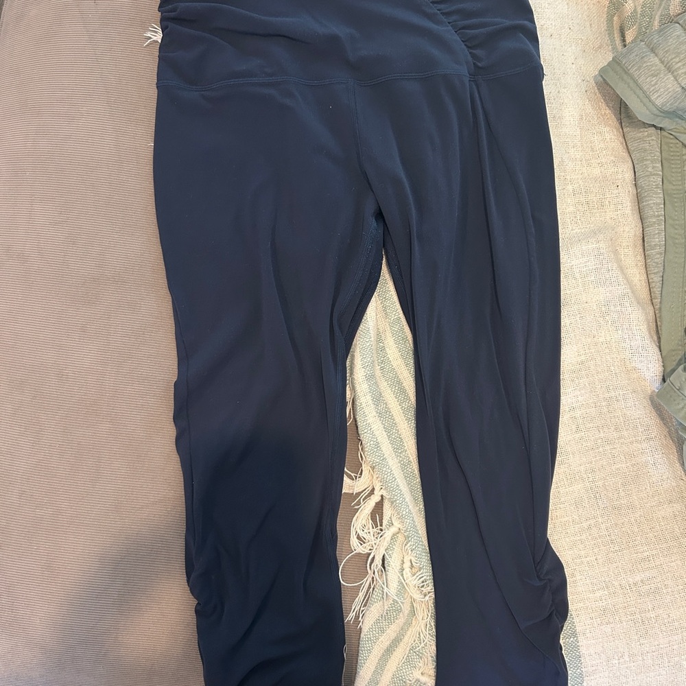 lululemon Align™ High-Rise
Ruched Waist Crop 22"  Size 14 Color Ture Navy